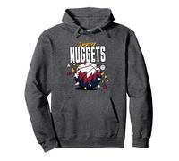 NBA Denver Nuggets Basketball Doodle Stars Pullover Hoodie, Adult Unisex, Dark Heather Grey, Small