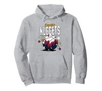 NBA Denver Nuggets Basketball Doodle Stars Pullover Hoodie, Adult Unisex, Heather Grey, Small