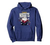 NBA Denver Nuggets Basketball Doodle Stars Pullover Hoodie, Adult Unisex, Navy Blue, Small