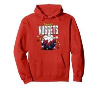 NBA Denver Nuggets Basketball Doodle Stars Pullover Hoodie, Adult Unisex, Red, Small