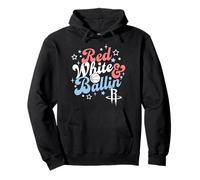 NBA Houston Rockets 4th Of July Red White & Ballin' Pullover Hoodie