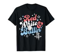 NBA Houston Rockets 4th of July Red White & Ballin' T-Shirt