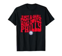 NBA Just A Girl Who Loves Philly Retro Wave Logo T-Shirt