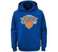 NBA Kids Youth 8-20 Team Color Alternate Polyester Performance Primary Logo Pullover Sweater Sweatshirt Hoodie (18-20, New York Knicks)