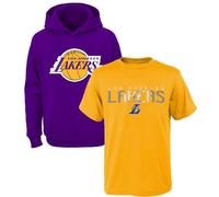 NBA Kids Youth 8-20 Team Color Performance Primary Logo Pullover Hoodie Sweatshirt & T-Shirt Combo Set