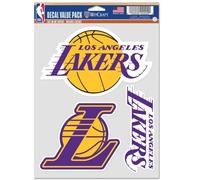 NBA Los Angeles Lakers Decal Multi Use Fan 3 Pack, Team Colors, One Size