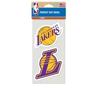 NBA Los Angeles Lakers Perfect Cut Decal (Set of 2), 4" x 4"