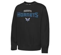NBA Mens Charlotte Hornets Neck Sweatshirt Fleece Crew, Black, XXL EU