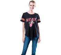 NBA Miami Heat Womens Women's Soft Mesh Jersey Tee Shirt, Black, L