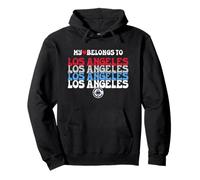 NBA My Heart Belongs To Los Angeles Logo Stack Pullover Hoodie