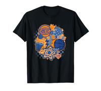 NBA New York Knicks Psychedelic Basketball Collage T-Shirt