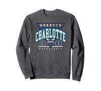 NBA Official Charlotte Hornets Dead Ball Sweatshirt, Adult Unisex, Dark Heather Grey, Small
