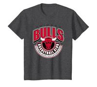 NBA Official Chicago Bulls in The Club T-Shirt, Youth, Dark Heather Grey, Medium
