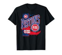 NBA Official Detroit Pistons Barred Player T-Shirt