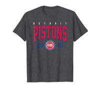NBA Official Detroit Pistons Battle Tested T-Shirt, Men, Dark Heather Grey, Large