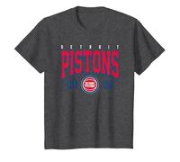 NBA Official Detroit Pistons Battle Tested T-Shirt, Youth, Dark Heather Grey, Small