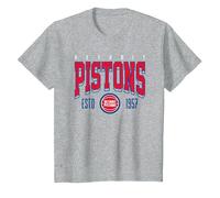 NBA Official Detroit Pistons Battle Tested T-Shirt, Youth, Heather Grey, Medium