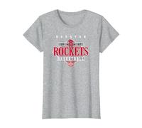NBA Official Houston Rockets Diamond Look T-Shirt, Women, Heather Grey, Small