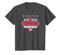 NBA Official Houston Rockets Diamond Look T-Shirt, Youth, Dark Heather Grey, X-Small