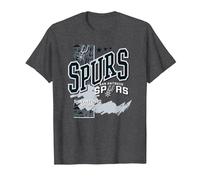 NBA Official San Antonio Spurs Barred Player T-Shirt, Men, Dark Heather Grey, 3X-Large