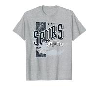 NBA Official San Antonio Spurs Barred Player T-Shirt, Men, Heather Grey, 3X-Large