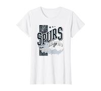 NBA Official San Antonio Spurs Barred Player T-Shirt, Women, White, 3X-Large