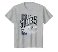 NBA Official San Antonio Spurs Barred Player T-Shirt, Youth, Heather Grey, Medium