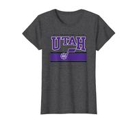 NBA Official Utah Jazz Up Top T-Shirt, Women, Dark Heather Grey, X-Large