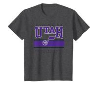 NBA Official Utah Jazz Up Top T-Shirt, Youth, Dark Heather Grey, Large