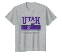NBA Official Utah Jazz Up Top T-Shirt, Youth, Heather Grey, X-Small