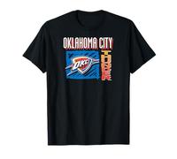 NBA - Oklahoma City Thunder Scribble Square Black T-Shirt