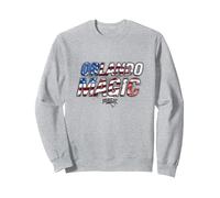 NBA Orlando Magic American Flag Distressed Paint Spill Sweatshirt, Adult Unisex, Heather Grey, Medium