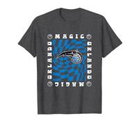 NBA Orlando Magic Retro Checkerboard Wave T-Shirt, Men, Dark Heather Grey, Medium