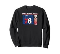 NBA - Philadelphia 76ers Scribble Square Black Sweatshirt