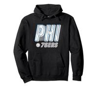 NBA Philadelphia 76ers Type Stack Logo Pullover Hoodie, Adult Unisex, Black, Medium