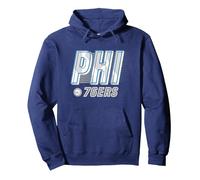 NBA Philadelphia 76ers Type Stack Logo Pullover Hoodie, Adult Unisex, Navy Blue, XX-Large