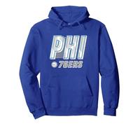 NBA Philadelphia 76ers Type Stack Logo Pullover Hoodie, Adult Unisex, Royal Blue, XX-Large