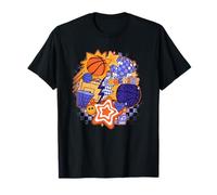 NBA Phoenix Suns Psychedelic Basketball Collage T-Shirt