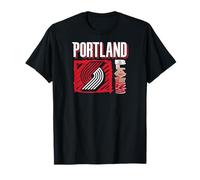 NBA - Portland Trail Blazers Scribble Square Black T-Shirt