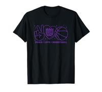 NBA Sacramento Kings Peace Love Basketball T-Shirt