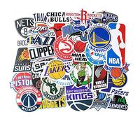 NBA Stickers 31 Pcs, Vinyl Waterproof Sport Fan Decals of National Basketball Association All Teem Logo for Laptop Water Bottle Hydroflasks Bicycle Motorcycle Car Bumper Room Wall Decoration