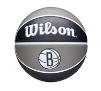 Wilson NBA Team Tribute Basketball, Brooklyn Nets, Indoor/Outdoor Performance Cover Basketball, Colour: Grey, Size: 7