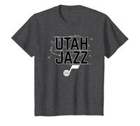 NBA Utah Jazz Playbook Logo T-Shirt, Youth, Dark Heather Grey, 3T