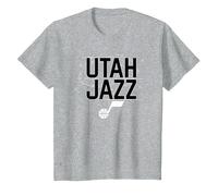 NBA Utah Jazz Playbook Logo T-Shirt, Youth, Heather Grey, Small
