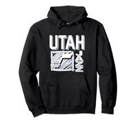 NBA - Utah Jazz Scribble Square Black Pullover Hoodie