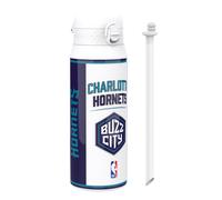 Ion8 NBA Charlotte Hornets Sports Thermal Water Bottle with Removable Straw, 750ml/24oz, Leak Proof Insulated Drinking Bottle, Easy to Open, Secure Lock, Dishwasher Safe, Flip Cover, Metal Bottle