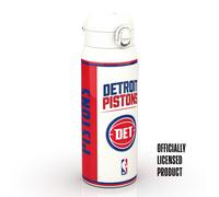 NBA Detroit Pistons Sports Thermal Water Bottle with Removable Straw, 750ml/24oz, Leak-proof Vacuum Insulated Drinking Bottle, Easy to Open, Secure Lock, Dishwasher Safe, Flip Cover, Metal Bottle
