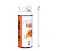 NBA Phoenix Suns Sports Thermal Water Bottle with Removable Straw, 750ml/24oz, Leak-Proof Insulated Drinking Bottle, Easy to Open, Secure Lock, Dishwasher Safe, Flip Cover, Metal Bottle
