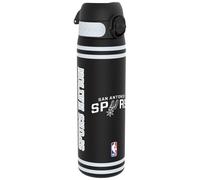 NBA San Antonio Spurs Water Bottle, 500 ml/18 oz, Leak Proof, Easy to Open, Secure Lock, Dishwasher Safe, BPA Free, Hygienic Flip Cover, Carry Handle, Fits Cup Holders, Easy Clean, Carbon Neutral