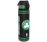 Ion8 NBA Water Bottle, 500 ml/18 oz, Leak Proof, Easy to Open, Secure Lock, Dishwasher Safe, BPA Free, Hygienic Flip Cover, Carry Handle, Fits Cup Holders, Easy Clean, Carbon Neutral, Boston Celtics